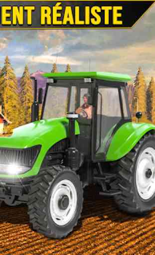 Jeu réel de tracteur de simulateur d'agriculture 3
