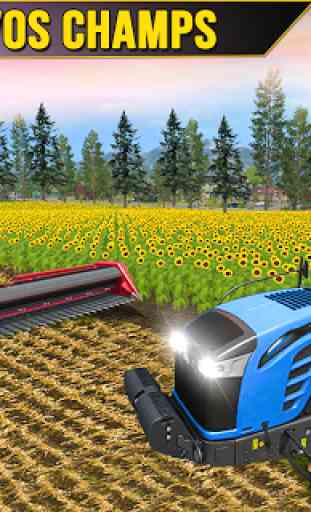 Jeu réel de tracteur de simulateur d'agriculture 4