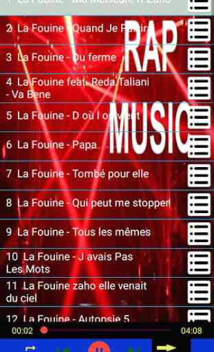 Les chansons de La Fouine sans internet. 3