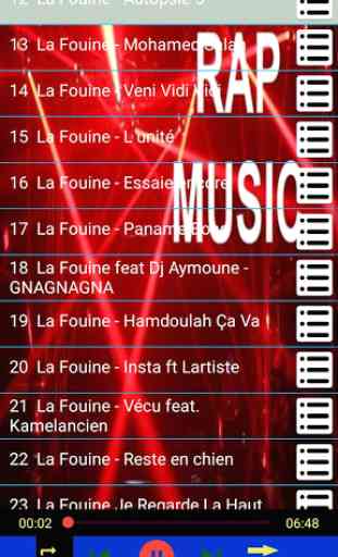 Les chansons de La Fouine sans internet. 4