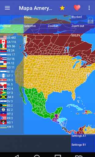 Map of North America Free 1