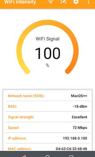 Mesureur d'intensité du signal WiFi 1