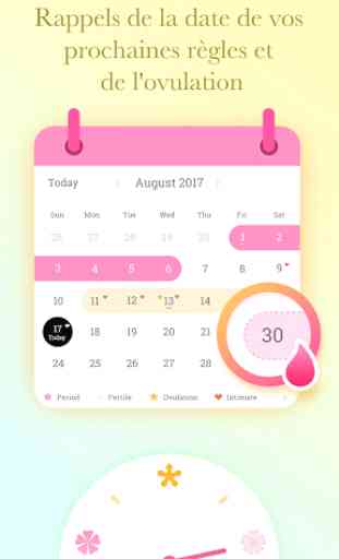 Petal-le suivi du cycle, calendrier de fertilité 4