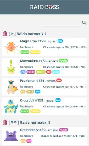 Raid Boss - Liste, types & counters pour PokémonGO 1