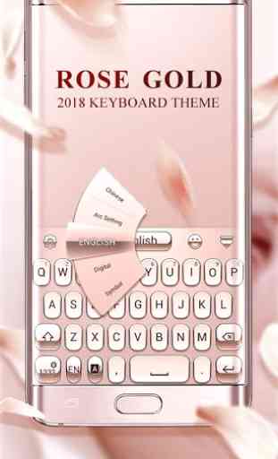 Rose Gold 2018 GO Keyboard Theme 2