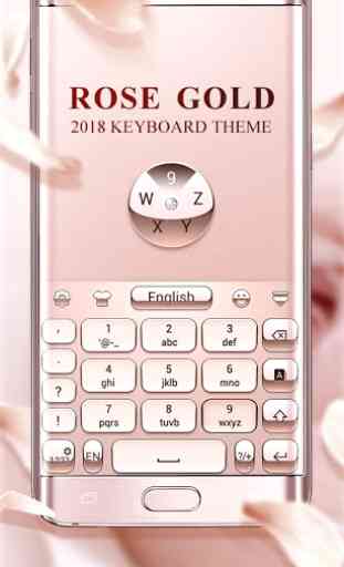 Rose Gold 2018 GO Keyboard Theme 3