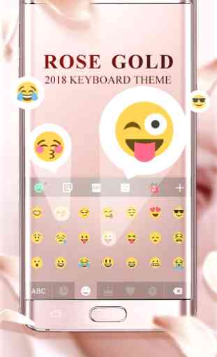 Rose Gold 2018 GO Keyboard Theme 4