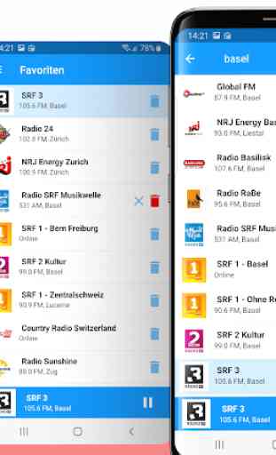Suisse Radio FM - DAB & Radio FM. App Radio 2