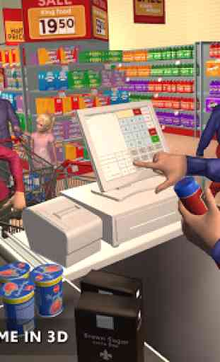 Supermarché virtuel Épicerie Caissier Jeu Family 2