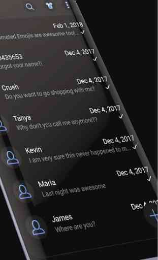 Thème sombre de messagerie SMS 2