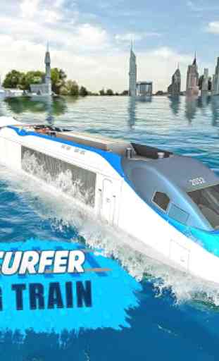Train flottant surfer de l'eau 4