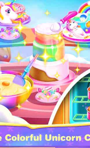 Unicorn Bakery Food Games- Baking Salon Games 4