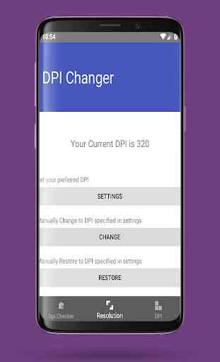 Changeur de résolution d'écran DPI Changer Checker 2