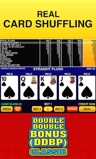 Double Double Bonus (DDBP) - Classic Video Poker 3