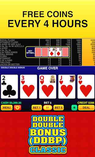 Double Double Bonus (DDBP) - Classic Video Poker 4