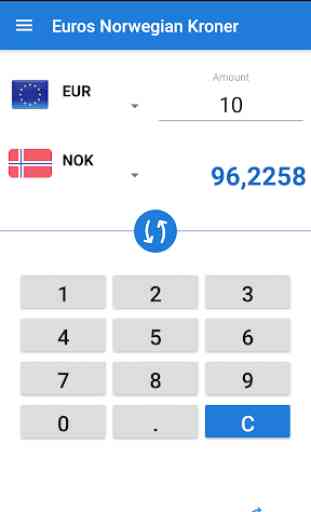 Euro en Couronne norvégienne / EUR en NOK 2