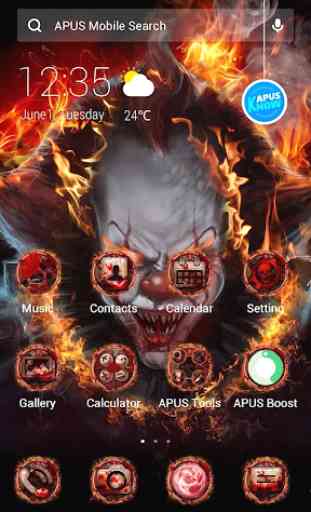 Evil Flame Scary Clown Theme & HD wallpapers 2