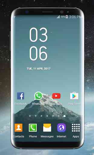 Galaxy S8 plus Horloge numérique 3