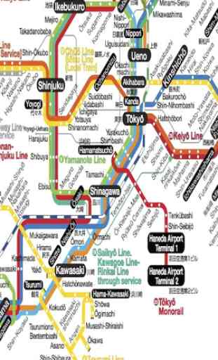 Japon Cartes de métro de JR Rail Guide du train 4