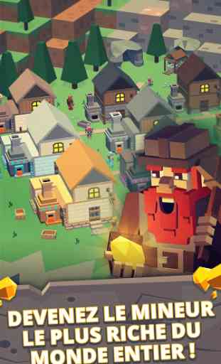 Miner Clicker: Jeu Inactif. Mine d'or Tycoon 3