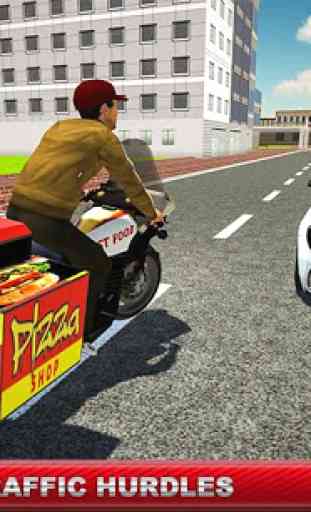 moto livraison garçon: Pizza voiture chauffeur 3