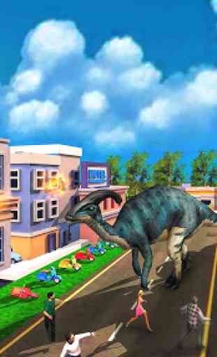 Simulateur de dinosaure de monstre: Ville Rampage 4