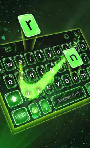 Thème de clavier Green Neon Check 2