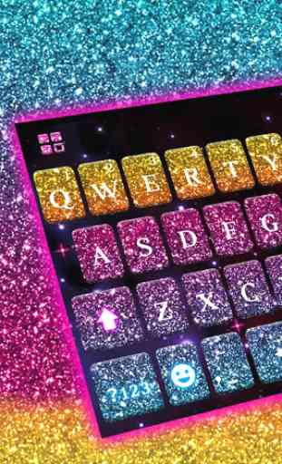 Thème de clavier Multi Color Glitter 2