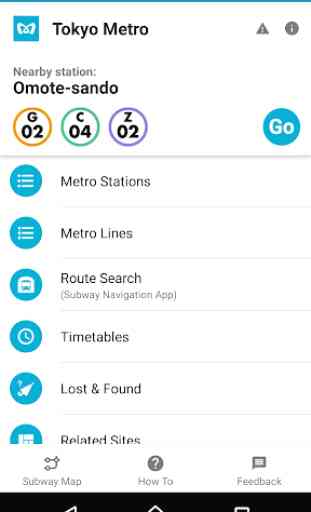 Tokyo Metro App for tourists 1
