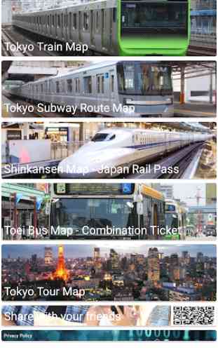 Tokyo Metro, Train, Bus, Tour Map Offline 1