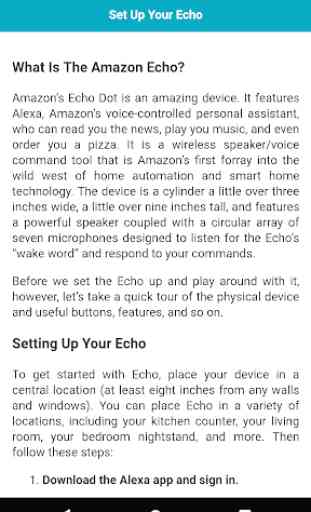 User guide for Echo Dot 1