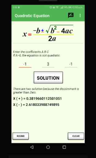 2019 Quadratic Equation Solver 1