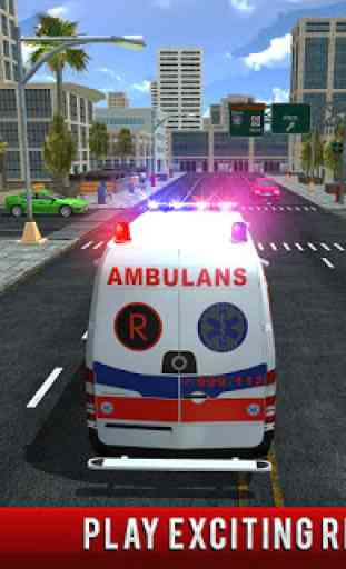 911 Ambulance City Rescue Jeu de conduite d'urgenc 1
