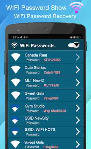 Afficher la clé de mot de passe wifi 1