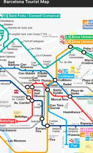 Barcelona Tourist Metro Map 2019 (Offine) 1