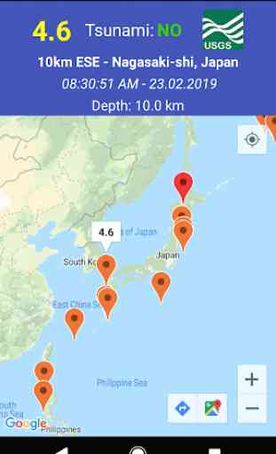Carte des Séismes et des Tsunamis 2