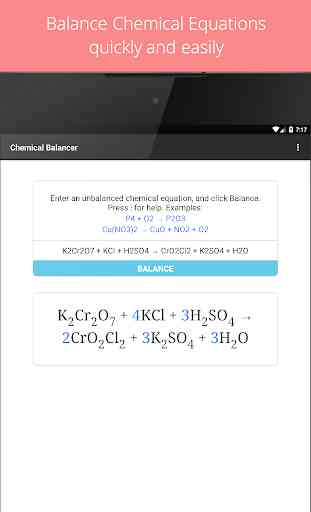Chemical Balancer – Chemical Equation Balancer 3
