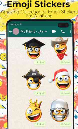 Emoji Autocollant Pour WhatsApp 2019 - WastickerAp 3