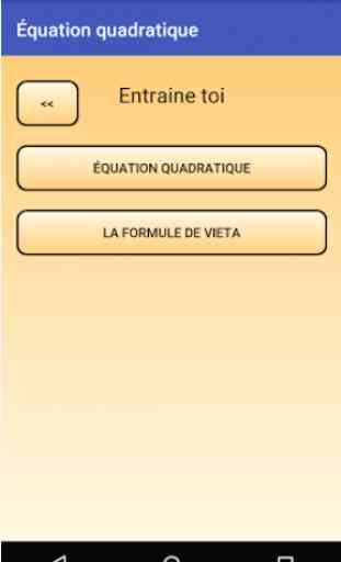 Équation quadratique 3