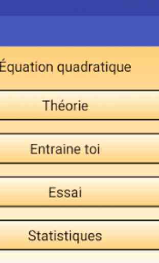 Équation quadratique 4