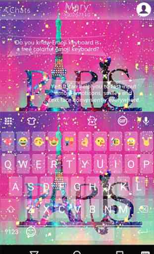 Galaxy Paris KK Emoji Keyboard for Android GO 1