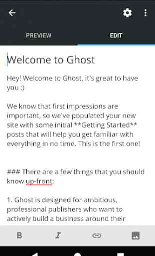 Ghost - Professional Blogging 3