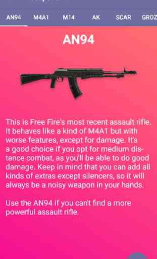 Guide For Free Fire - Diamonds & Weapons 2