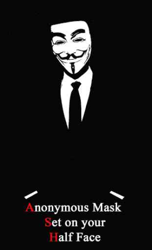 Half Anonymous Mask on Face - Vendetta Mask 2