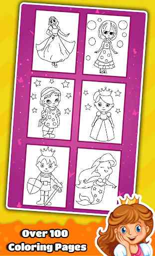 Livre de coloriage princesse pour les filles. 2