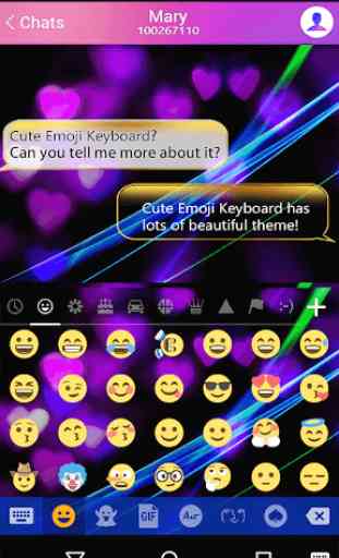 Neon Dream Emoji Keyboard 1