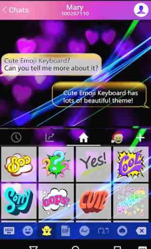 Neon Dream Emoji Keyboard 3