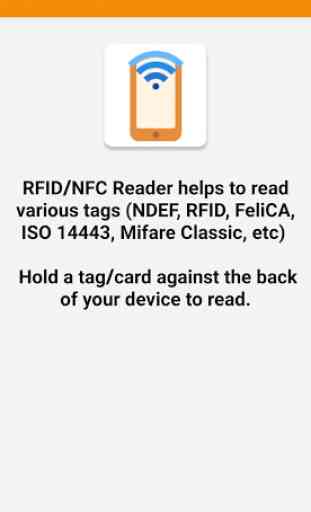 NFC app for Android - RFID NFC Tools tag 1