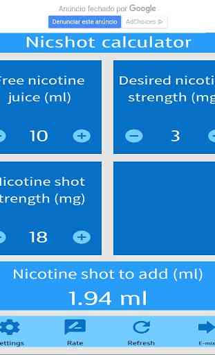 Nicotine Shot & E-Juice Mix Calculator 4
