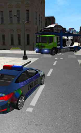 Police Games Car Transport Truck 3D 1